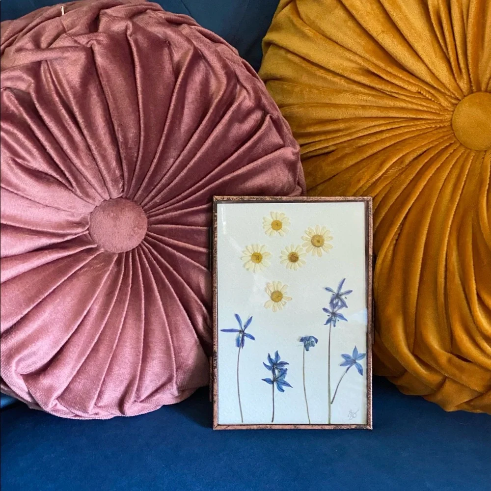 Handmade, organic pressed flower art. Wild for Spring one of a kind piece - Picture 1 of 2